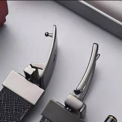 Luxury Designer Leather Belts Set for Men and Women with Double Buckles