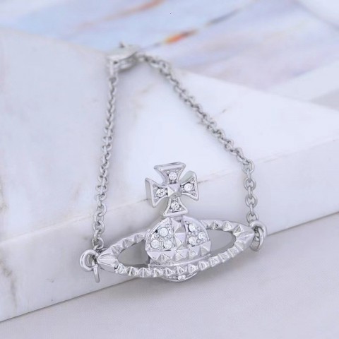 Vivienne Westwood Inspired Saturn Charm Bracelet for Women