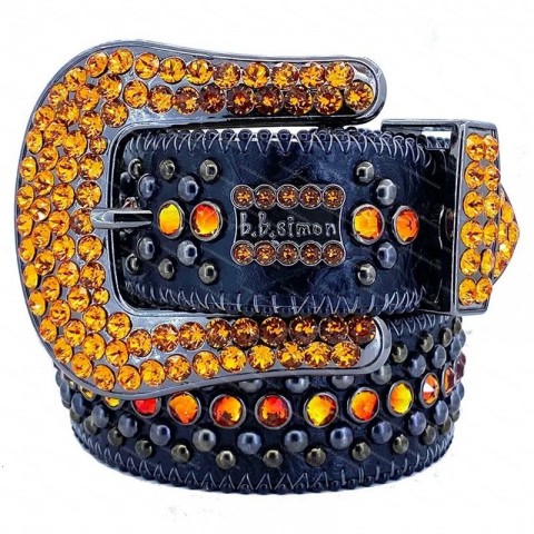 Luxury Genuine Leather Belts with Crystal Buckle for Men and Women