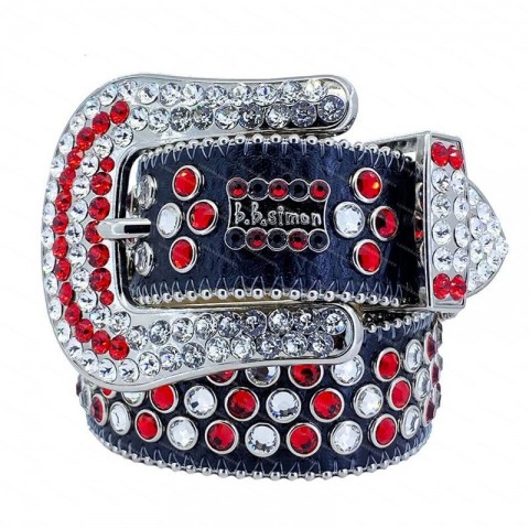Luxury Genuine Leather Belts with Crystal Buckle for Men and Women