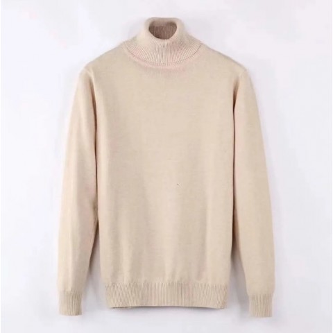 Mens Fashion Thick Turtle Neck Pullover Sweater with Zipper, Warm Slim Fit Cotton Blend
