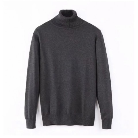 Mens Fashion Thick Turtle Neck Pullover Sweater with Zipper, Warm Slim Fit Cotton Blend