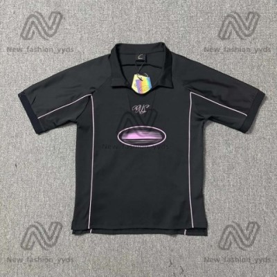 Cortezshirt Men's Digital Pattern Letter Logo T-Shirt
