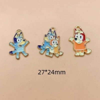 Cartoon Anime Dog Charm Set for Jewelry Making - 10 Pcs Gold Plated Alloy Metal