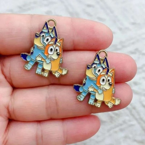 Cartoon Anime Dog Charm Set for Jewelry Making - 10 Pcs Gold Plated Alloy Metal