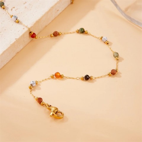 DIEYURO Women's Trendy Non-Fading Gold Stainless Steel Tennis Bracelet 2024
