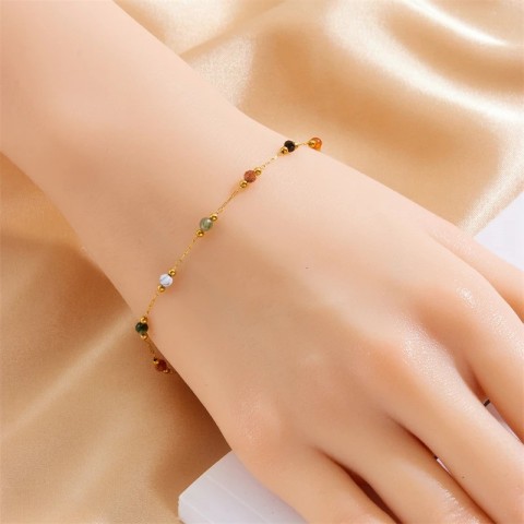 DIEYURO Women's Trendy Non-Fading Gold Stainless Steel Tennis Bracelet 2024