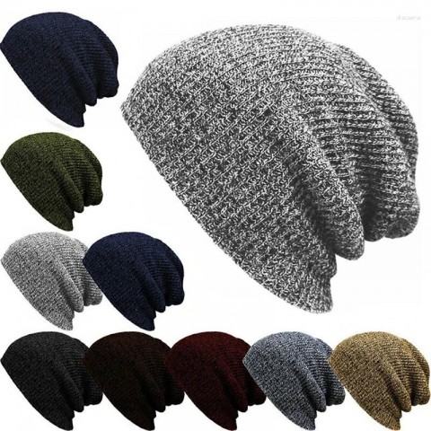 Unisex Warm Knitted Berets for Men Women, 4 Colors, Hip Hop Fashion