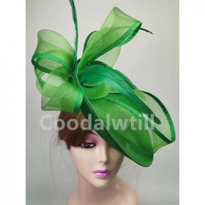 Elegant Green Fascinator Hair Cap for Women - Perfect for Formal Events & Weddings
