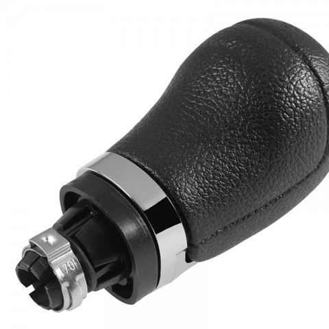 Chrome Leather Gear Shift Knob with Gaitor Boot Cover for Skoda Octavia A5 A6