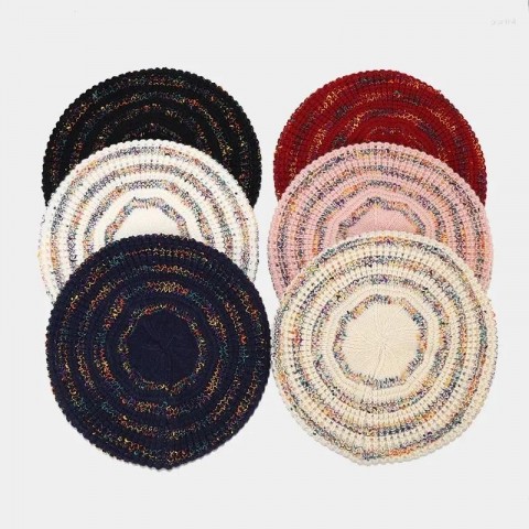 Beret Caps 2025 Fall Winter Acrylic Women Hat