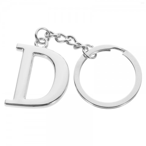 Alphabet Letter Pendant Keychain for Boys - Creative Alloy Keyring with Music Theme