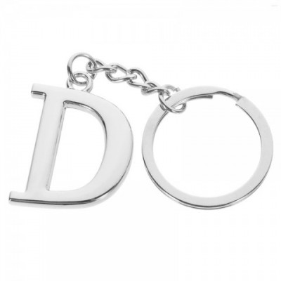 Alphabet Letter Pendant Keychain for Boys - Creative Alloy Keyring with Music Theme