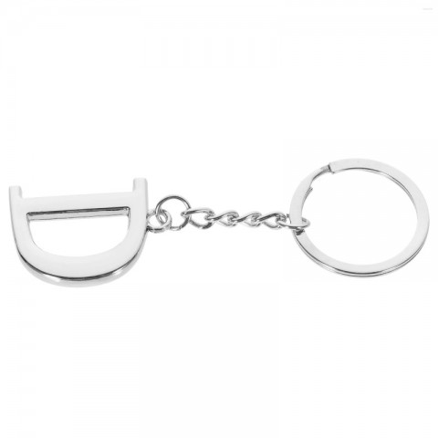 Alphabet Letter Pendant Keychain for Boys - Creative Alloy Keyring with Music Theme