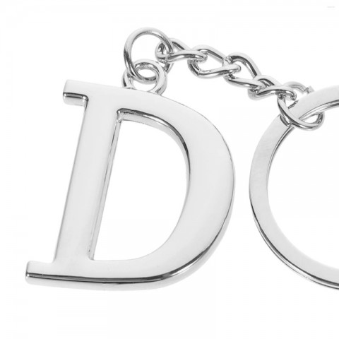 Alphabet Letter Pendant Keychain for Boys - Creative Alloy Keyring with Music Theme