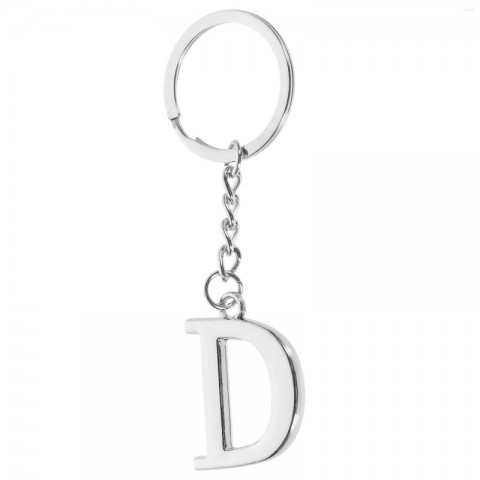 Alphabet Letter Pendant Keychain for Boys - Creative Alloy Keyring with Music Theme