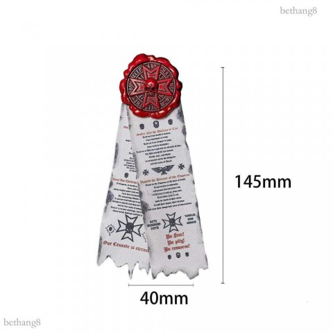 Gothic Red Skeleton Head Pin Brooch for Children