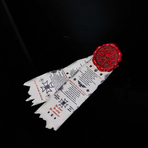 Gothic Red Skeleton Head Pin Brooch for Children