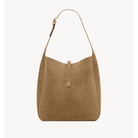 Luxury Brown Suede Y2K Bucket Shoulder Bag for Women