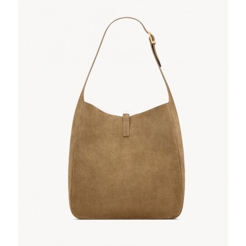 Luxury Brown Suede Y2K Bucket Shoulder Bag for Women