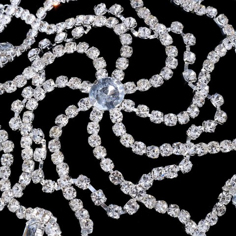 Glam Crystal Fringe Tiara for Women - Wedding Hair Accessory Rhinestone Decor 250420