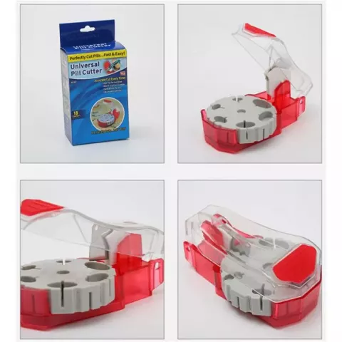 JCSYFAC Portable Medicine Pill Cutter & Tablet Splitter Box