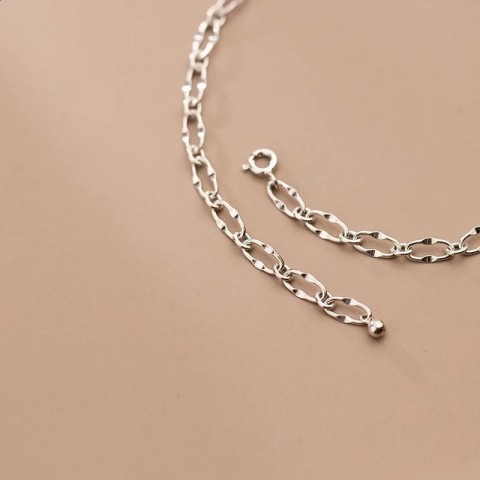 Minimalist 925 Sterling Silver Anklet for Women, 24 CM Chain Foot Jewelry