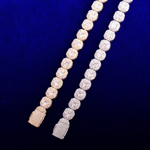 Men's Real Gold Plated Chain Bubble Letter Bracelet