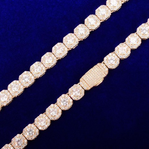 Men's Real Gold Plated Chain Bubble Letter Bracelet