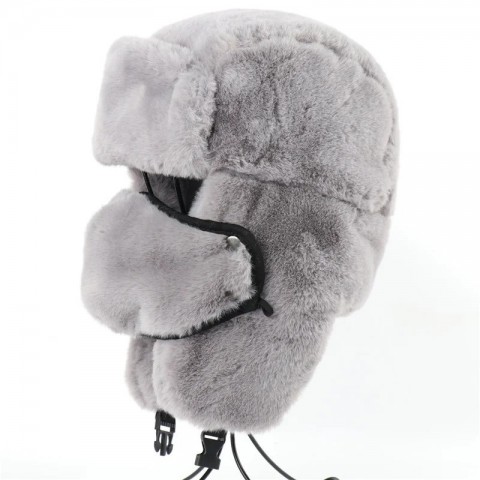 Russian Trapper Hat with Windproof Face Mask for Men