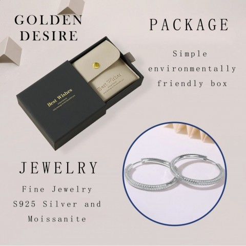 Luxury Women's 30mm 18K Gold-Plated Silver Hoop Earrings - Elegant Bohemian Beach Jewelry