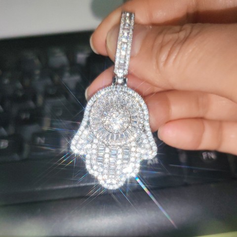 Elegant 5A Zircon Gold Plated Hip Hop Vintage Pendant Necklace Unisex Gift