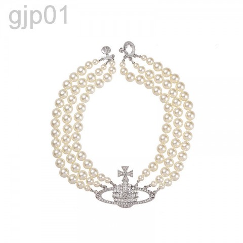 Vivienne Westwood Inspired Three Layer Pearl Necklace for Women