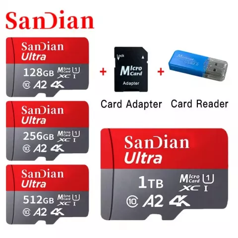 EOENKK 1TB Micro TF SD Card 128GB Flash Class 10 Memory Card for Xbox/Kinect