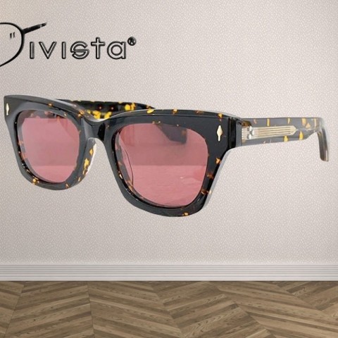 DEALAN Men's Cat Eye Acetate Sunglasses UV400 Protection