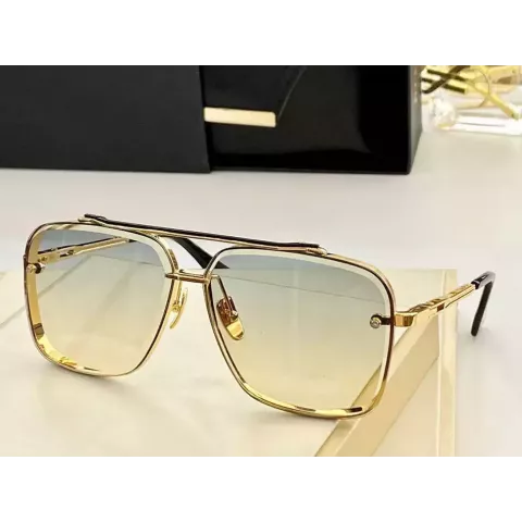 Summer Luxury Designer Sunglasses for Men Women - High Grade Square Trimmed Metal Frame