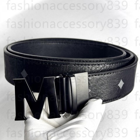 Designer Belts for Men and Women with Big Buckle and Box - Fashionable Leather-like Material