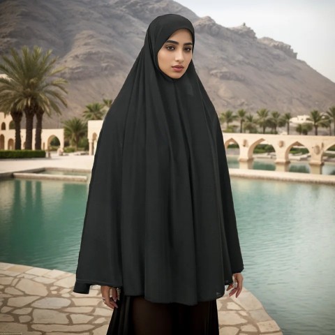Cotton Lace Camouflage Hijab for Women - Ready to Wear Instant Headscarf