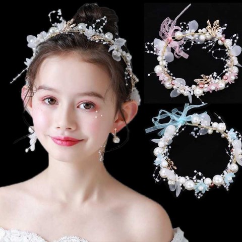 Elegant Bridal Headpiece with Imitated Flower Wreath - Perfect for Weddings & Special Events