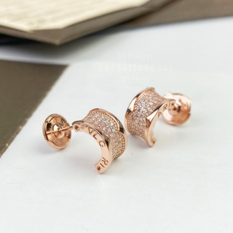 Luxury Women's 18K Gold Plated Sterling Silver Dangle Earrings with Diamonds
