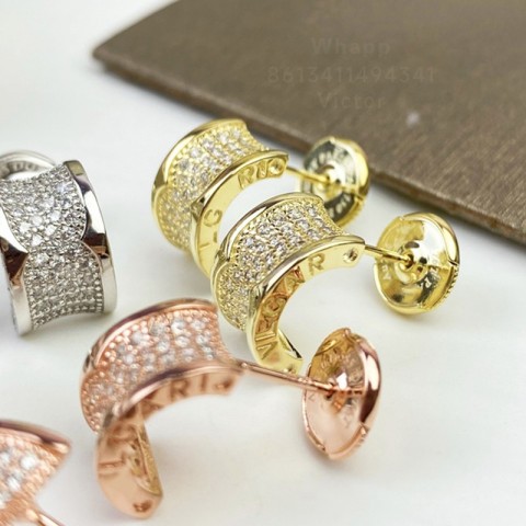 Luxury Women's 18K Gold Plated Sterling Silver Dangle Earrings with Diamonds