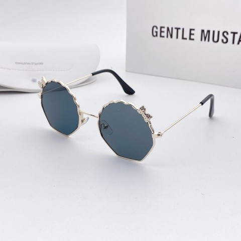 Children's UV400 Metal Sunglasses with Bow Design for Boys and Girls