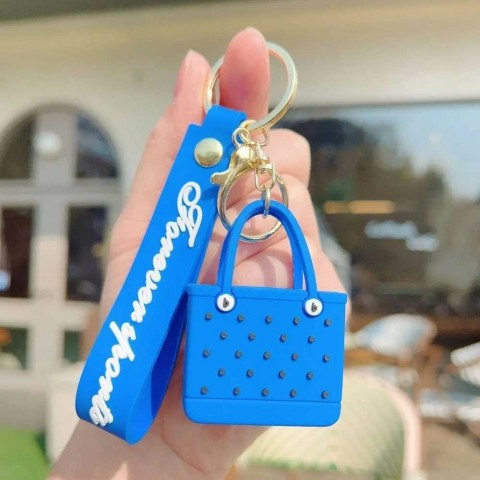 Cute Mini Car Keychain with Crystal Iolite Pendant - Portable Keychains for Boys