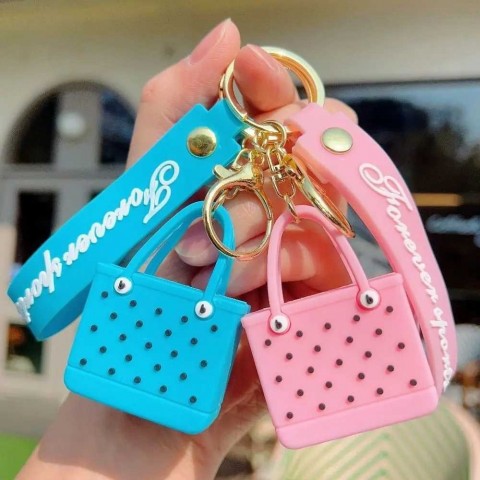 Cute Mini Car Keychain with Crystal Iolite Pendant - Portable Keychains for Boys