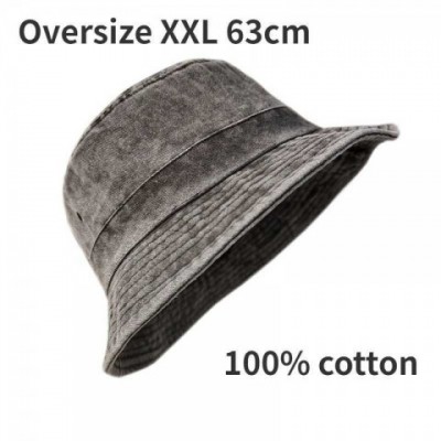 Oversize XXL Wide Brim Bucket Hat for Men Women - 100% Cotton Sun Protection