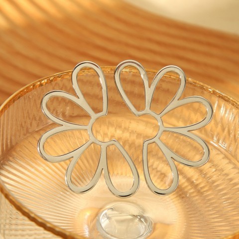 Retro Gothic Stud Earrings for Women in Gold-Color Stainless Steel