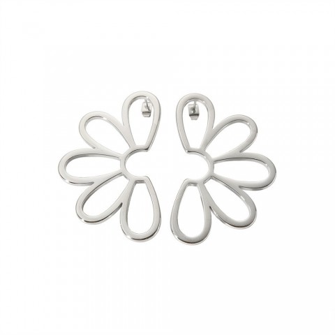 Retro Gothic Stud Earrings for Women in Gold-Color Stainless Steel