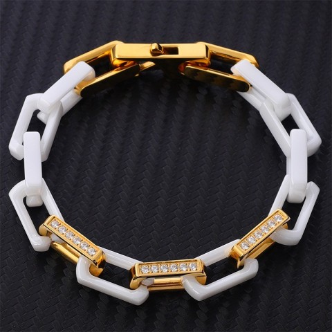 Luxury Titanium Steel Link Chain Necklace & Bracelet for Unisex Party Wear