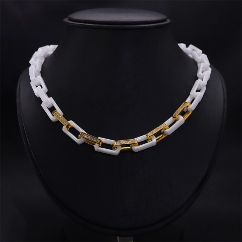 Luxury Titanium Steel Link Chain Necklace & Bracelet for Unisex Party Wear