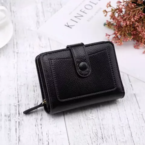 2023 New Luxury Women's Mini Coin Purse Red Black Hasp Closure